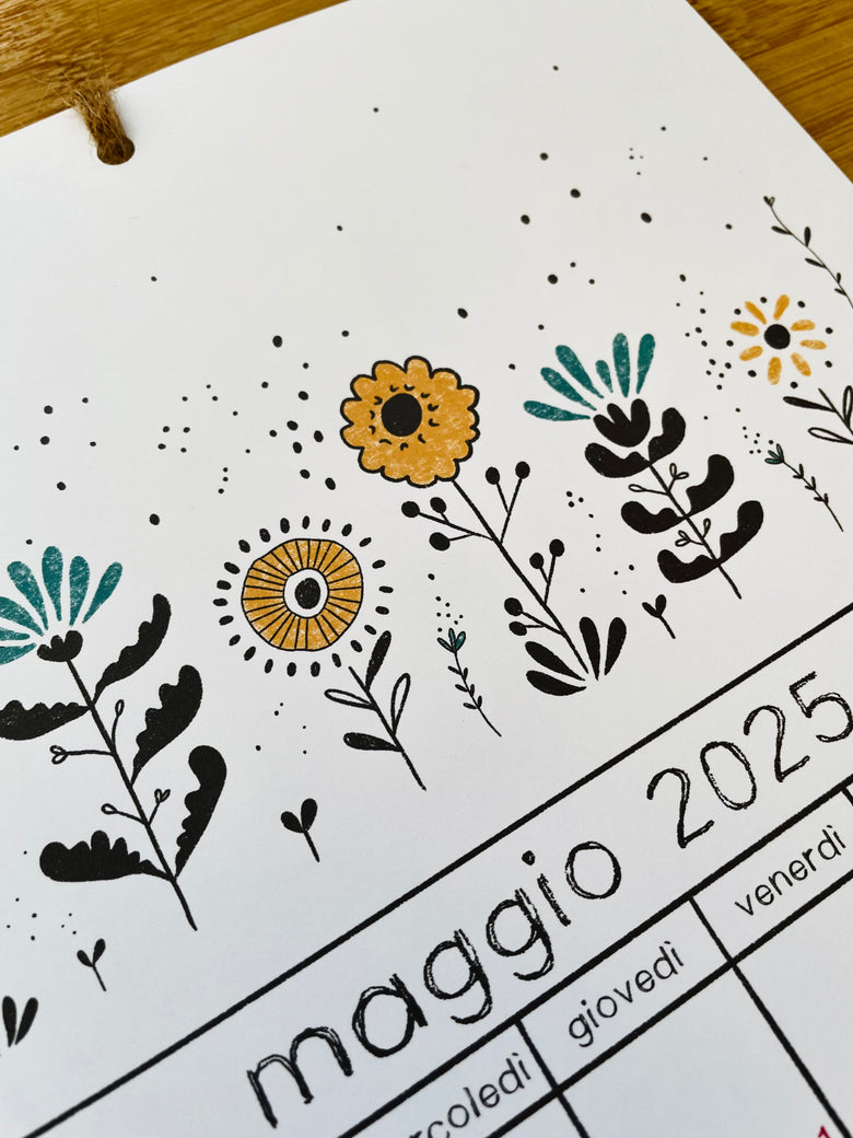 Eco-Friendly Manulu Studio's Illustrated Italian Calendar 2025 "Nel Cuore del Bosco"