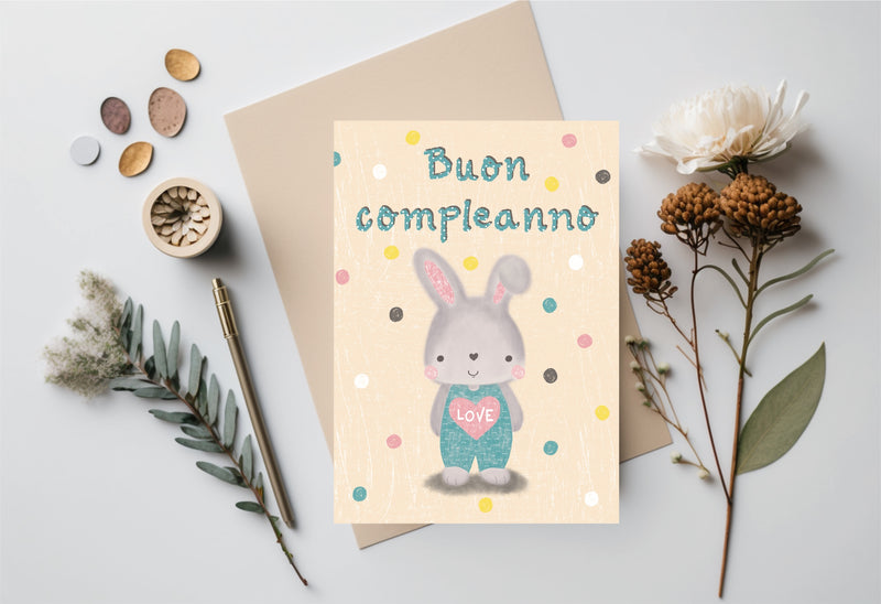 Biglietto d'auguri "Cute Bunny Love"