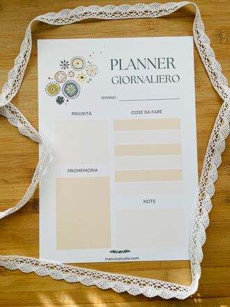 Printable 2025 daily planner by Manulu Studio for eco-friendly scheduling