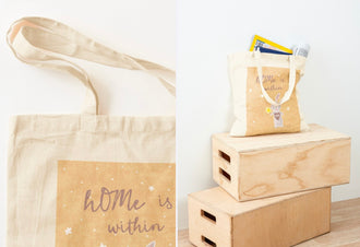 "hOMe is within" Cotton Tote Bag