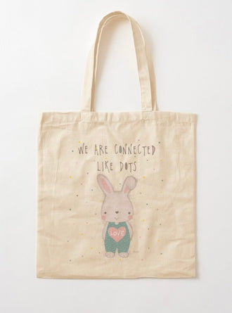 "Bunny Love" Cotton Tote Bag