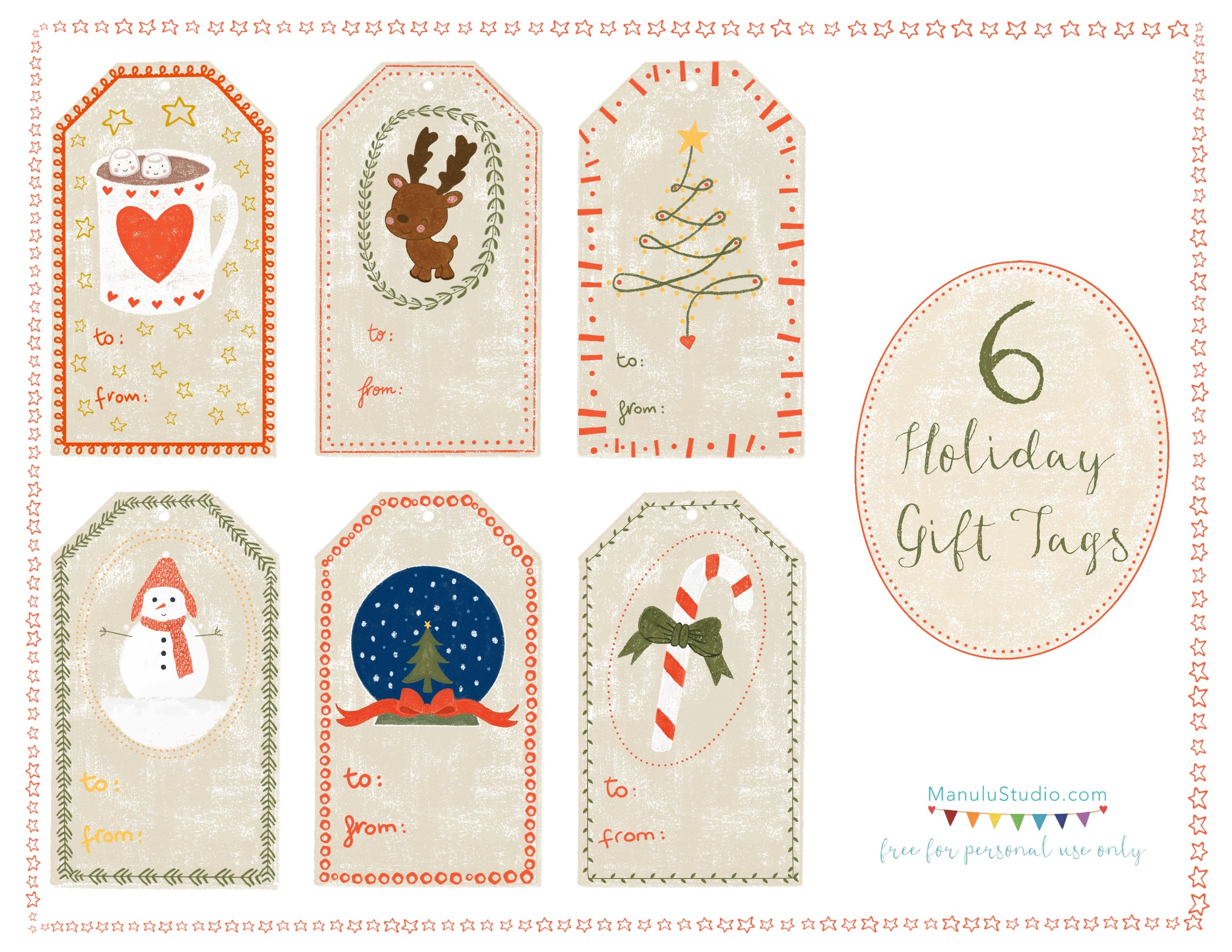 Fun Holiday Gift Tags – El's Cards
